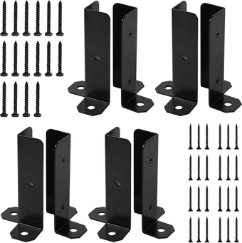 8Pcs Adjustable Deck Post Base, 4x4 Post Base Brackets, Fence Post Base, Anchor Base Brackets fit for 2x2, 2x4, 4x4 Post for Railing Mailbox Deck