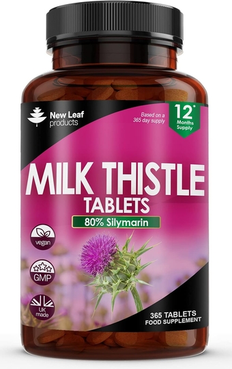Milk Thistle Supplement 2000mg - 1 Year Value Supply - High Strength 80% Silymarin Milk Thistle, Liver Cleanse, One a Day Tablet Detox, Tablets not 1000mg Capsules, Vegan, GMO-Free, Gluten-Free