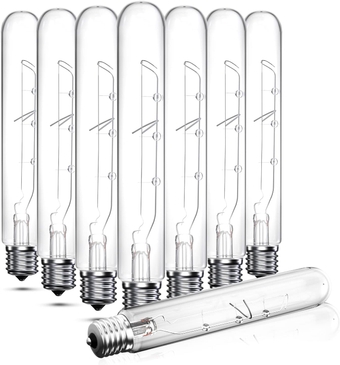 8-Pack 40 Watt Dimmable T6.5 Clear Appliance Light Bulbs, E17 Intermediate Base Tubular Incandescent Bulb 120V 5.4In T6.5 Refrigerator Freezer Light, Exit Sign Light Warm White 2700K