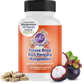 Mangosteen Pericarp Capsules – Organic Freeze Dried Powder with 61,800mg Strength, Rich in 56+ Potent Xanthones & Flavonoids, High ORAC – 120 Veggie Capsules