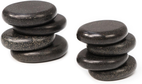 8 Pieces Toes Basalt Stone Hot  Stone Heater Warmer Stone for /Spa/Beauty Pack(Black)