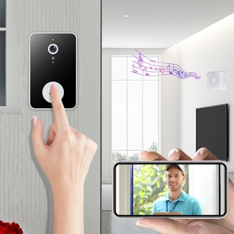 Ring Video Doorbell - Smart Doorbell with Night Vision Camera, Rechargeable Anti-Theft Security Door Doorbell, IP65 Waterproof, Large-Battery, Two-Way Call Audio, Easy Installation