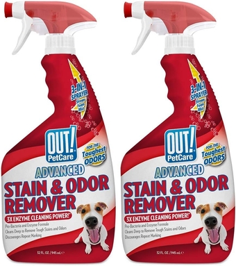 ! PetCare Advanced Stain and Odor Remover | Pro-Bacteria and Enzyme Formula for Tough Stains and Odor | 32 oz (Pack of 2)