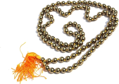 Jet Authentic Unique collection of 108 BEADS MALA with MANTRA Gemstone Yoga Meditation Hand Knotted Mala Prayer Bead Necklace