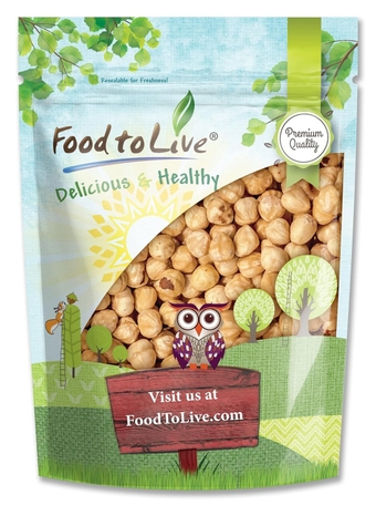 Dry Roasted Blanched Hazelnuts, 3 Pounds – Unsalted, Oven Roasted Whole Filberts, No Oil Added, No Skin, Vegan, Kosher, Bulk. High in Protein and Vitamin E. Great for Homemade Desserts