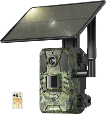 Cellular Trail Cameras 2.7K Live Streaming Trail Camera 3rd Gen 4G LTE Solar Trail Camera Game Camera Remote Phone Access Playback Motion Activated 0.2s Trigger Time, IP66 Wildlife Monitoring