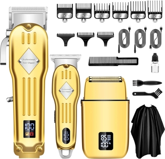 Hair Clippers Professional Cordless for Men, Beard Trimmer Hair Trimmer Electric Foil Shavers Razor Kit, Rechargeable Hair Cut Machines Men's Beard Grooming Kit for Home, Barber