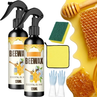 Natural Micro-Molecularized Beeswax Spray, Molecularized Beeswax Spray, Natural Beeswax Furniture Polish Spray, Bees Wax Furniture Polish And Cleaner (2PCS)