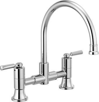 Delta Faucet P2923LF Westchester Bridge Kitchen Faucet Two Handle, Chrome