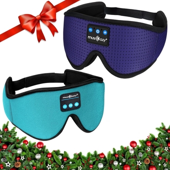 Sleep Headphones Bluetooth 5.2 Headband Breathable 3D Sleeping Headphones, Wireless Music Eye Mask Sleep Earbuds for Side Sleepers Office Air Travel Cool Tech Gadgets Unique Gifts, Pack of 2