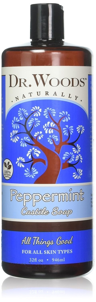 Organic Castile Soap Peppermint, 32 Fluid Ounce - 4 Pack