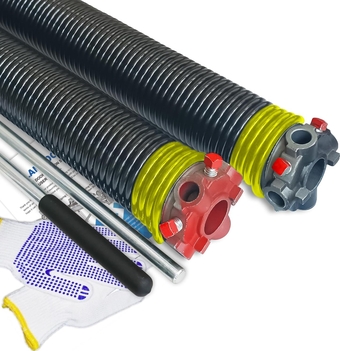Garage Door Torsion Springs Set(.207x2x22"), Pair of 2" ID Electrophoresis Coated Heavy Duty Torsion Spring Replacement for Garage Doors, with 2pcs Non-Slip Winding Bars,Minimum 16000 Cycles