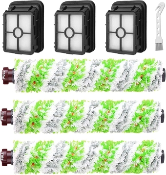 6 Pack Replacement Parts for bissell CrossWave Pet Pro 2306A & CrossWave 1785 Series Vacuum Cleaner, 3 Pack 2460 Brush Rolls,3 Pack 1866 Filters,Compare to Part 1613568&161-3568, 1608684