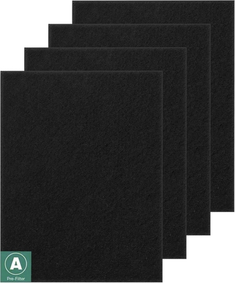HRF-A300 Pre Filter A Replacement for Honeywell HEPA Air Purifier HPA300 Series, 4 Pack Precut Activated Carbon Pre Filter Replacement Compatible with Honeywell Air Purifier Prefilter A