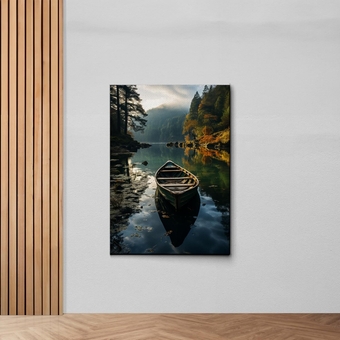 Modern Contemporary, home decor, Coastal Art, Fishing boat decal, Sailboat Oil Painting, natural canvas, canvas for beach lovers