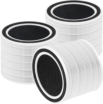 Core 200S Replacement Filter for Core 200S Smart WiFi Air Purifier, 3-in-1 H13 True HEPA Filter Replacement and High-Efficiency Activated Carbon, Part # Core 200S-RF, 3 Pack