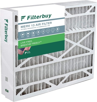 24x25x5 Air Filter MERV 13 Optimal Defense (1-Pack), Pleated HVAC AC Furnace Air Filters Replacement for Carrier FILXXCAR0024 (Actual Size: 23.75 x 24.75 x 4.38 Inches)