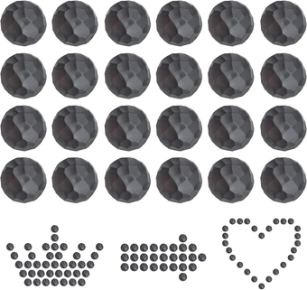 24 of Magnetic Round Clavos, Decorative Garage Door Accent, Magnetic Decor Carriage House Hardware Kit - Black, 1.5 Inch