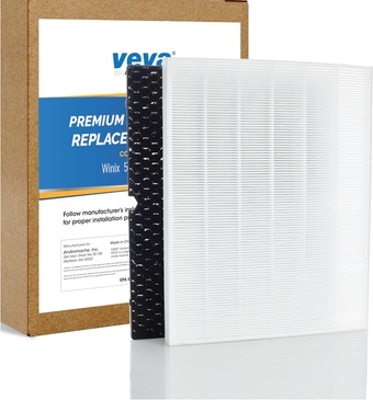 Veva 1 Pack of replacement filter compatible with Winix Filter H 116130 for Model 5500-2 Air Purifier - 1 HEPA, 1 Honeycomb Carbon