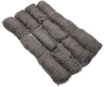 48pcs Steel Wool Pads Metal Scouring Cooktop Cleaning Pads Copper Wire Cleaning Brush for Cleaning Welding Slag and Rust