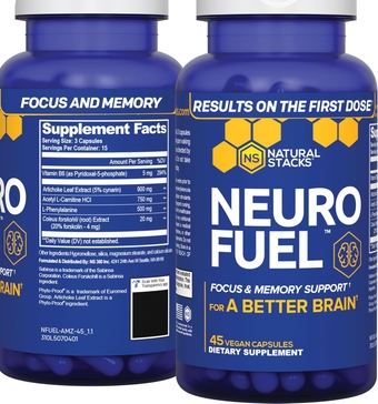 NeuroFuel Brain Supplement & Focus Supplement - Improved Focus, Memory & Motivation - CILTEP Nootropics Brain Support Supplement Focus Pills & Energy Supplement (45ct)