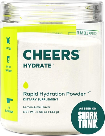 Hydrate | Oral Rehydration Solution | Electrolytes for Rapid Hydration After Drinking | Lemon Lime Flavor | 12 Servings | Electrolyte Supplement with Sodium, Potassium, Glucose