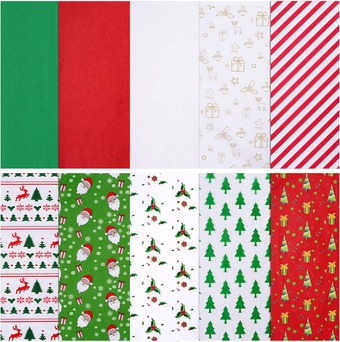 100 Sheets Tissue Paper, 19.7" X 13.8" Christmas Tissue Paper for Gift Bags, Xmas Tissue Paper for Gift Wrapping and DIY Gift Bags, Christmas Presents, Holiday Crafts (100)