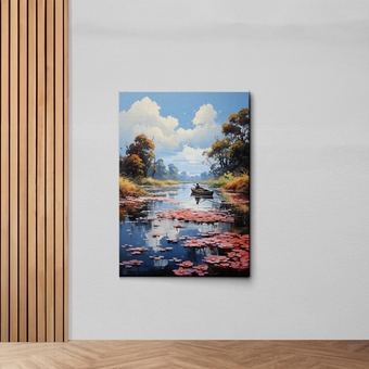 Modern Contemporary, home decor, Coastal Art, Fishing boat decal, Sailboat Oil Painting, natural canvas, canvas for beach lovers