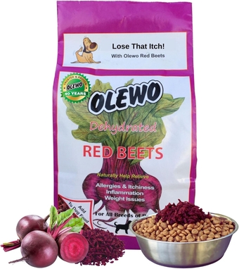 Original Red Beets for Dogs – Natural Anti Itch for Dogs, Dog Food Topper, Immune, Cleansing, Skin & Coat Support, Dehydrated Whole Food Dog Multivitamin, Fiber for Dogs, 2.2 lbs