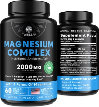 Magnesium Brain Booster Made in USA - Supports Brain Health & Function as Natural Calm, Relax Aid - Nootropic Magnesium Memory, Concentration & Focus Pills That Promote Better Rest
