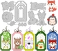 5pcs Animal Tag Die Cut