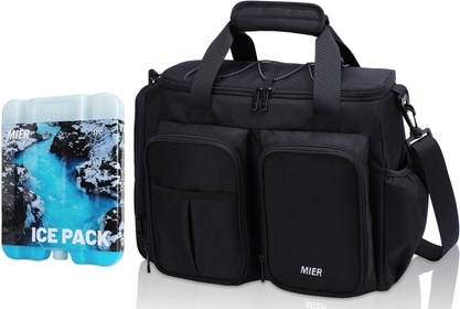 Large Insulated Lunch Bag for Men Women with Cool Icepack