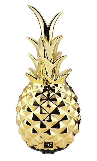 ÂMEFlore® Ceramic Pineapple Oil Diffuser Aromatic Ultrasonic for Aromatherapy Essential Oils, Spa, Yoga, Bedroom and Office Desk Auto Turn Off Overheating Protection (Gold)