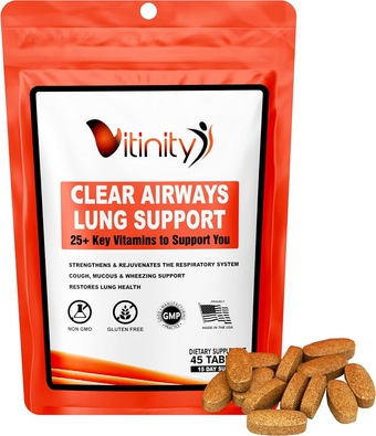 Lung Cleanse Respiratory Immune Support Supplement,25+Key Ingredient Lung Health Detox for Breathing, Asthma, Seasonal Allergy Tablet(15 Day)