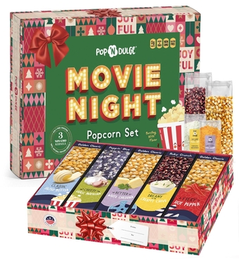 Movie Night Gift Baskets corn Gifts for Christmas Holiday Gift Christmas Gift Sets, 5 Gourmet corn Kernels and 5 corn Flavoring, Non-GMO corn Gifts - 10 Pack