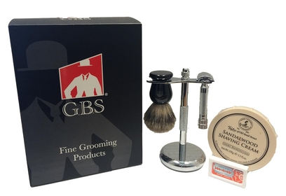Ultimate Men’s Shaving Set- 34C Heavy Duty Safety Razor, Badger Hair Shaving Brush, Taylor of Old Bond Street Shaving Cream, Brush and Razor Stand and Sharp Blades- For Men’s Grooming set