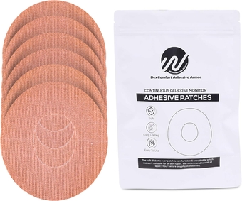 dexcom G7 Adhesive Patches - 30 pack Waterproof Overpatches and Accessories for Dexcom Sensors | Skin Grip Covers | Enhance Sensor Performance with Dexcom G7 Patches(Beige)