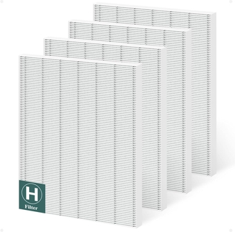 4 Pack 116130 True HEPA Replacement Filter H for Winix 5500-2, 5300-2, C535, 5300, 6300, 6300-2, P300, AM80, AM90, C909 and 9800 Air Purifier