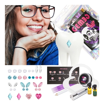 Tooth Gem Kit All-In-One Tooth Gems Kit for Teeth with Glue and Light