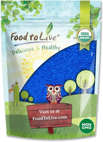Organic Blue Spirulina Powder, 2 Pounds – Non-GMO, Pure Raw Blue-Green Algae Extract, Vegan, Non-Irradiated, Great for Juices, Smoothies, Shakes, Drinks, and  Coloring, Bulk