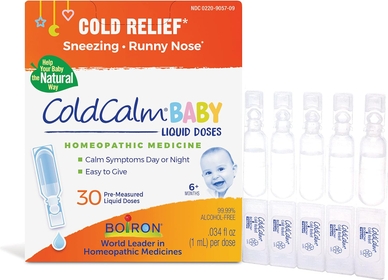 Kids Mullein Garlic Oil and Boiron ColdCalm Baby Drops for Cold Symptoms Relief, 1 Fl Oz and 30 Count