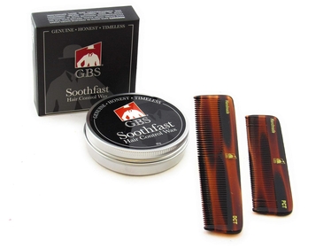 Stylish Hair Care Kit, Soothfast Hair Control Wax, Handmade Dressing Comb, PCT Handmade Tortoise Pocket Comb