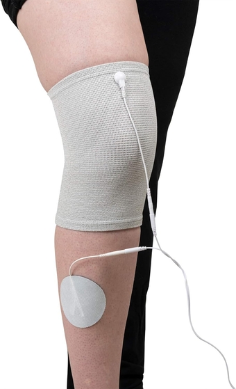 Conductive  Knee Sleeve, 2 Pack - for Arthritis, Poor Circulation, Numbness and More - Compatible with Most  Machine Units - 2  Knee Sleeves, 4  Unit Pads and Accessories