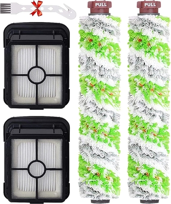 for Bissell CrossWave Pet Pro 2306A CrossWave 1785 Series Replacement Parts 2 Pack 2460 Multi-Surface Pet Pro Cleaner Brush Rolls Tangle-Free+2 Pack 1866 Vacuum Filters Compare to Part 1613568 1608684