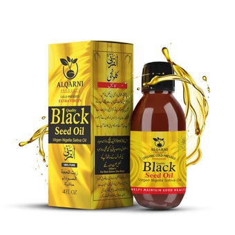 Black Seed Oil Organic (4 FL.OZ)-Cold Pressed-Extra Virgin & 100% Pure Virgen Nigella Sativa Oil | 5X% TQ,Black Seed Oil Liquid | Omega 3 6 9 MAX Strength- Gluten Free (4 Fl Oz.)