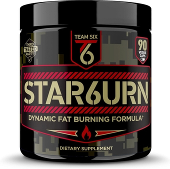 T6 STAR6URN – Thermogenic Fat Burner, Weight Loss Pills for Men and Women with Chromium, Pure Forskolin and 7 More Shredding Diet Ingredients - Appetite Suppressant, 30 Day Supply