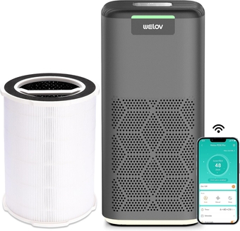 Welov P200 PRO Air Purifiers with Original Filter Bundle: Up to 1570 Ft² in 1 Hr With Air Quality Monitor, Smart WiFi, Alexa Control