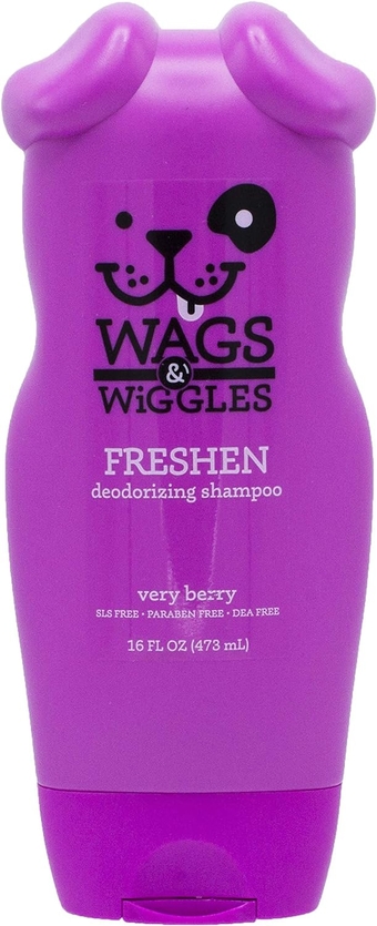&  Freshen Deodorizing Dog Shampoo in Very Berry Scent | Dog Grooming Shampoo For Smelly Dogs for Odor Control | Shampoo for Dogs, 16 Ounces