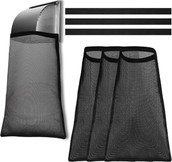 2 Pack Dryer Vent Lint Bags Black Dryer Lint Trap Bag with Magic Adhesive for Outdoor Dryer Vents Capturing Lint and Dust