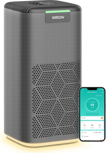 Air Purifiers for Home Large Room: Up to 1570 Ft² With Air Quality Monitor, Smart WiFi, Alexa Control, H13 True HEPA Filter for Pet A11ergies Smoke Pollen Dust, 23dB Quiet for Bedroom, P200 Pro